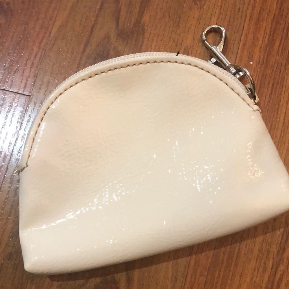 Franco Sarto Patten leather cream small change purse/wallet